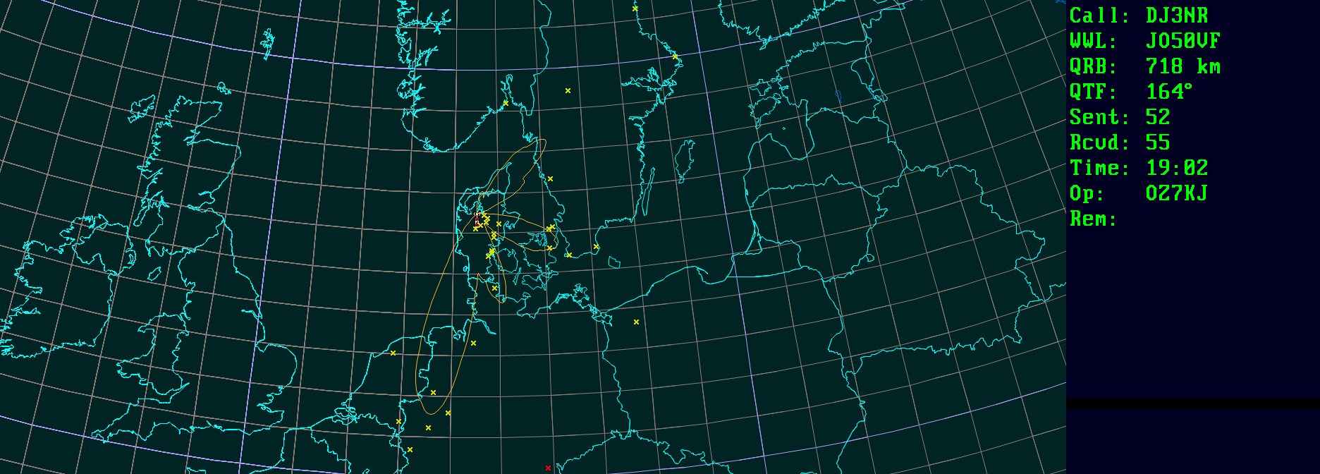 Polar map for 432 MHz