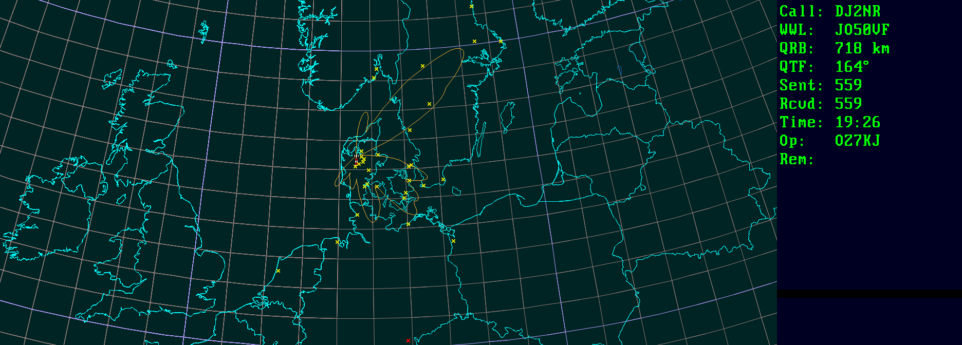 Polar map for 432 MHz