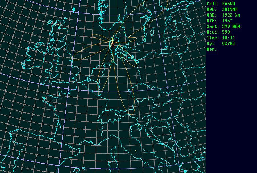 Polar map for 50 MHz