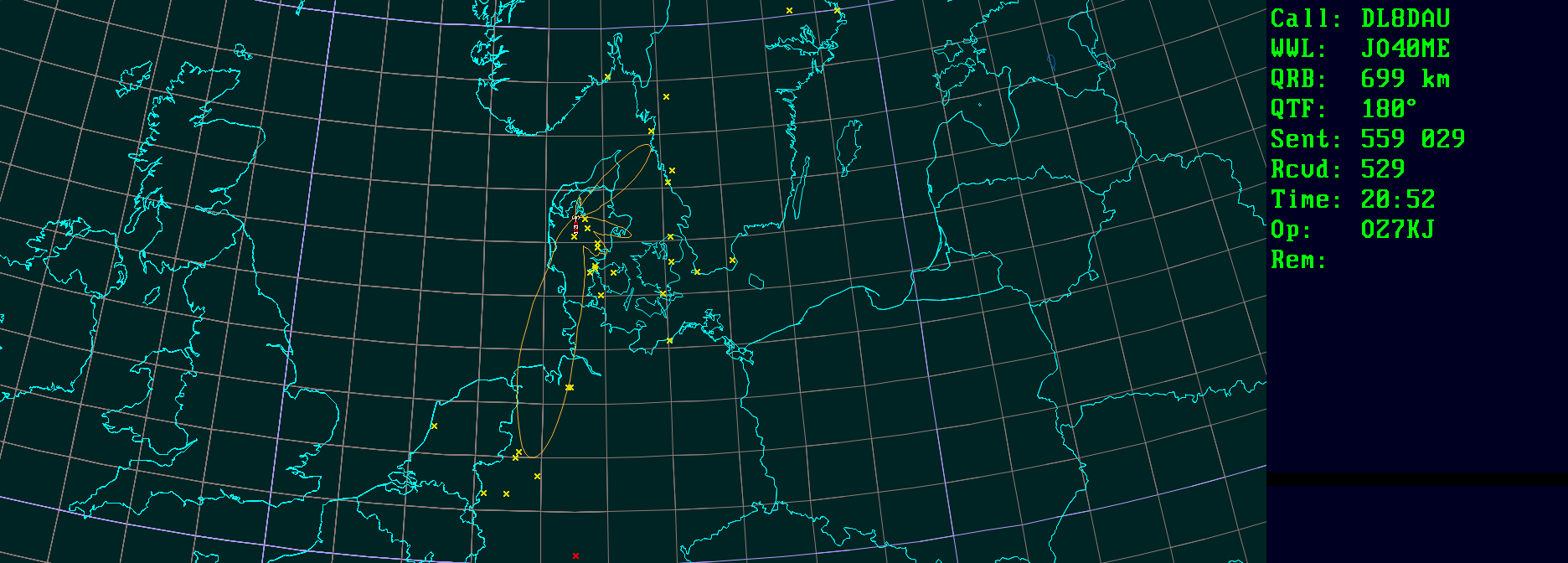 Polar map for 432 MHz