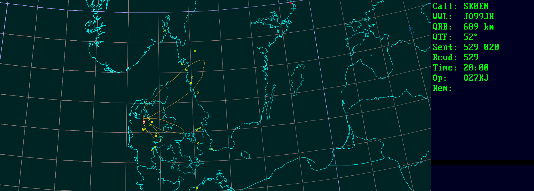 Polar map for 432 MHz