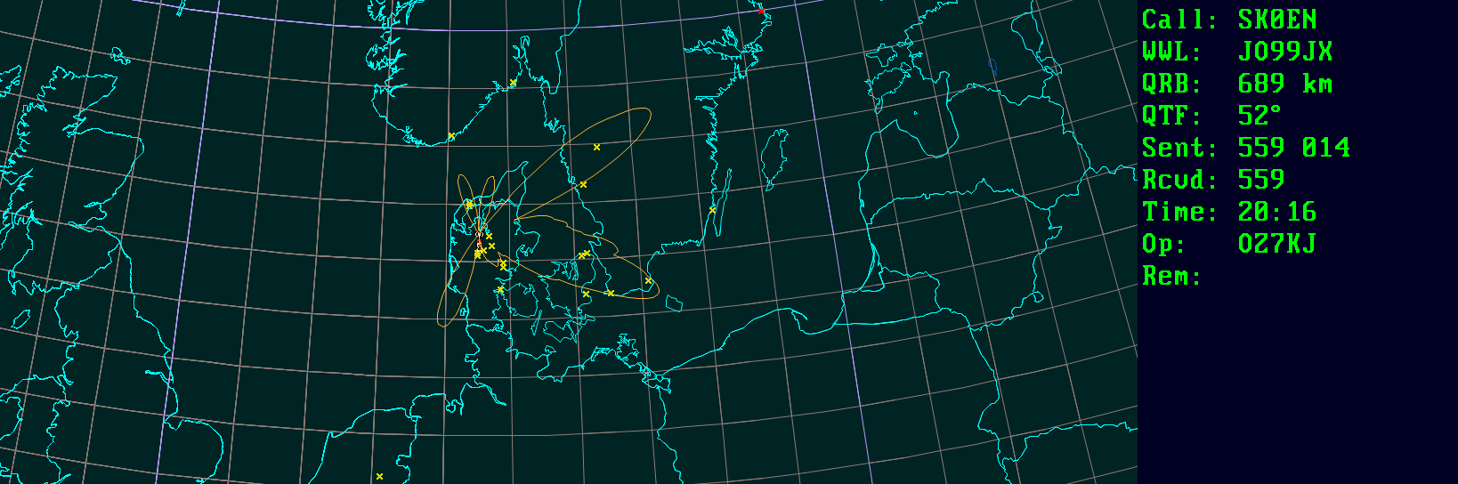 Polar map for 432 MHz