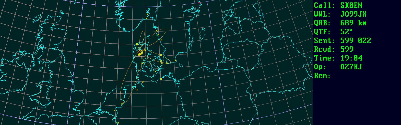 Polar map for 432 MHz