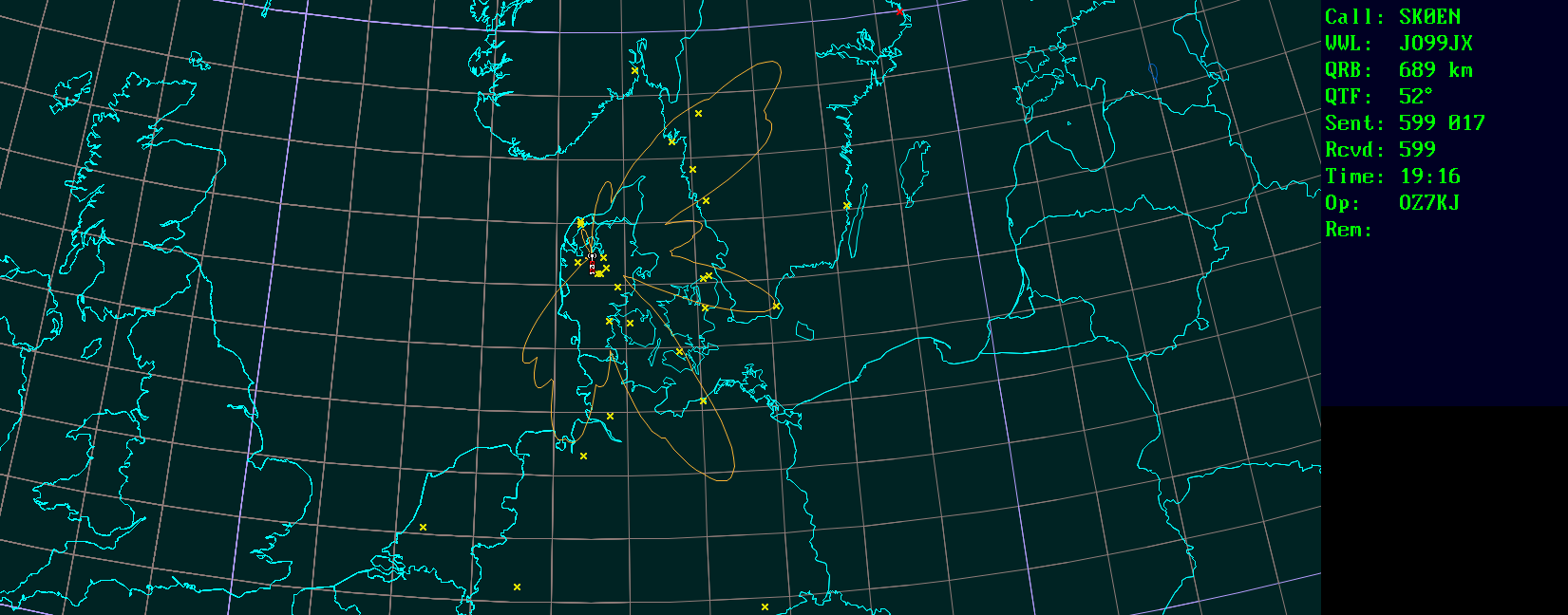 Polar map for 432 MHz