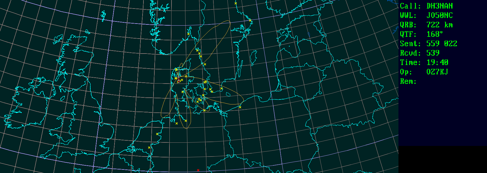 Polar map for 432 MHz