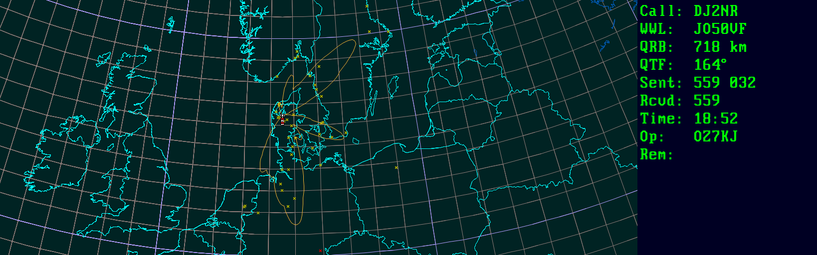 Polar map for 432 MHz