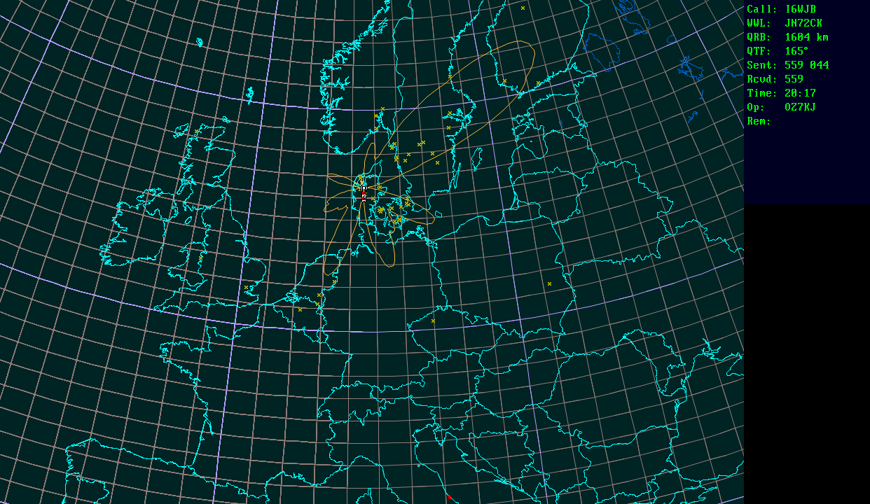 Polar map for 50 MHz