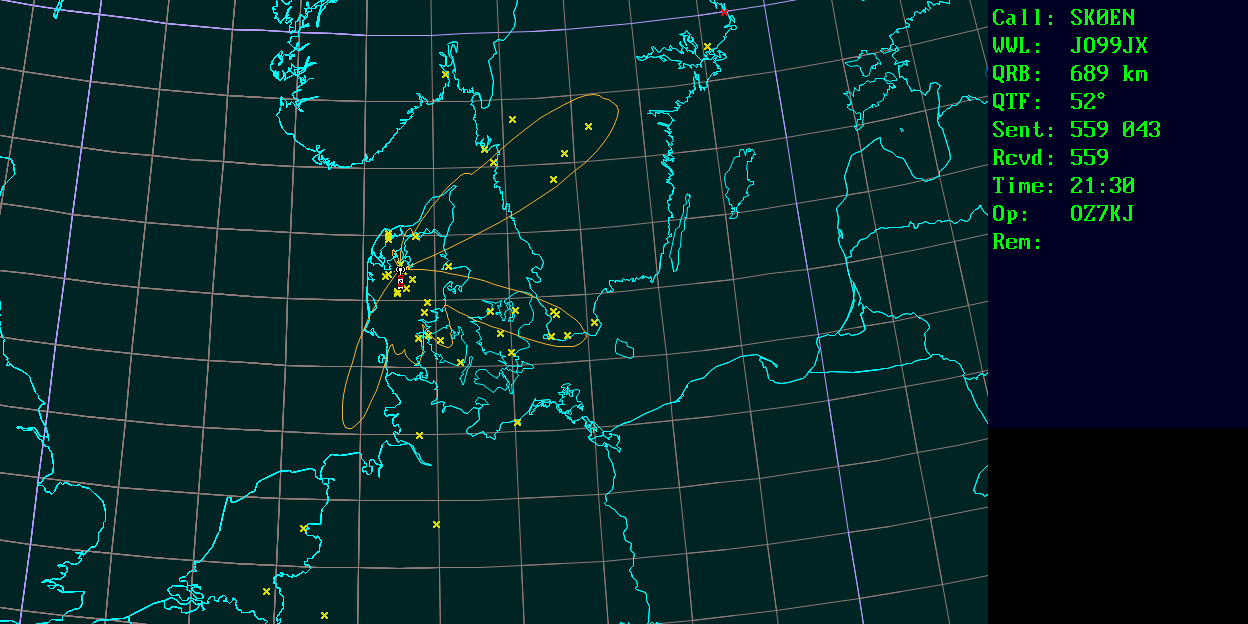 Polar map for 144 MHz