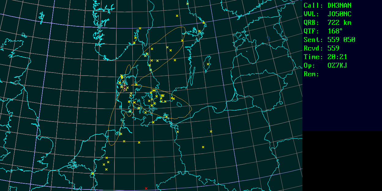 Polar map for 144 MHz