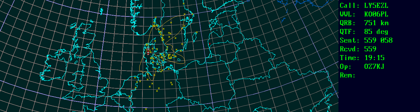 Polar map for 144 MHz