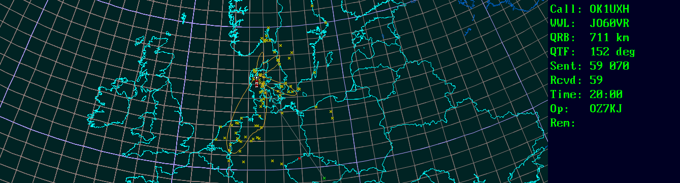 Polar map for 144 MHz