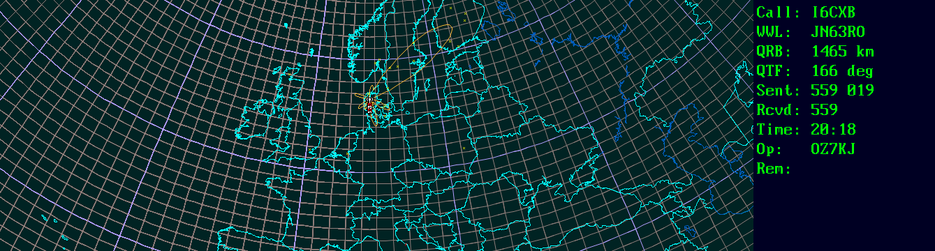 Polar map for 50 MHz