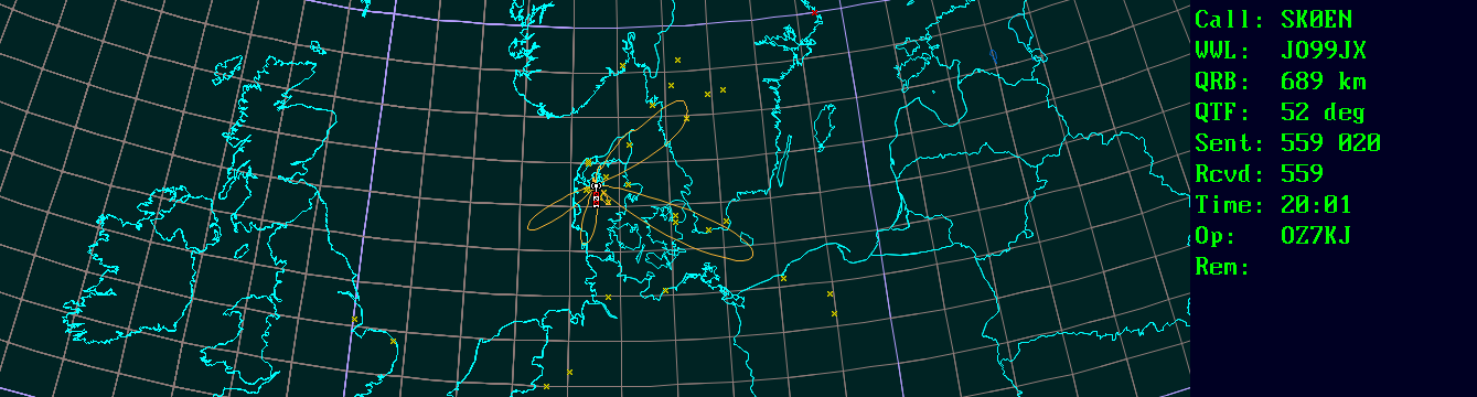 Polar map for 144 MHz