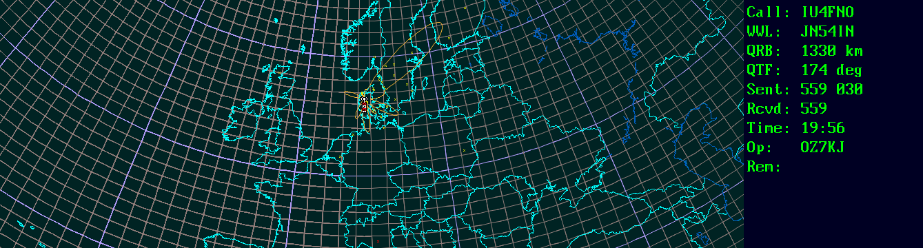 Polar map for 50 MHz