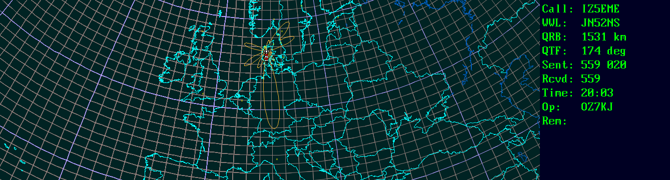 Polar map for 50 MHz