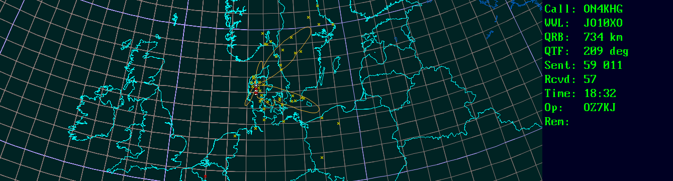 Polar map for 144 MHz