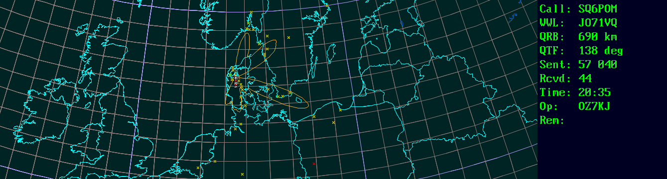 Polar map for 144 MHz