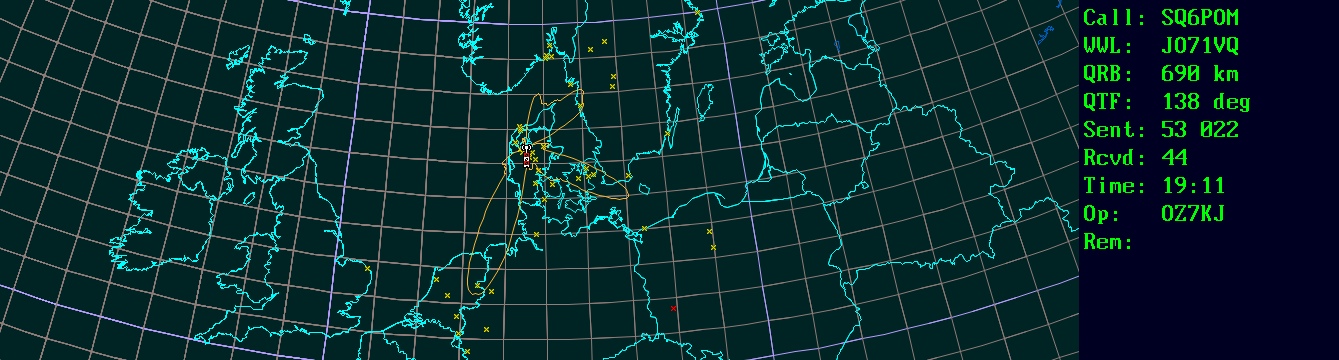 Polar map for 144 MHz