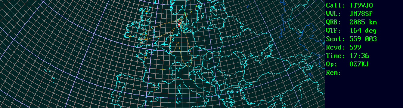 Polar map for 50 MHz