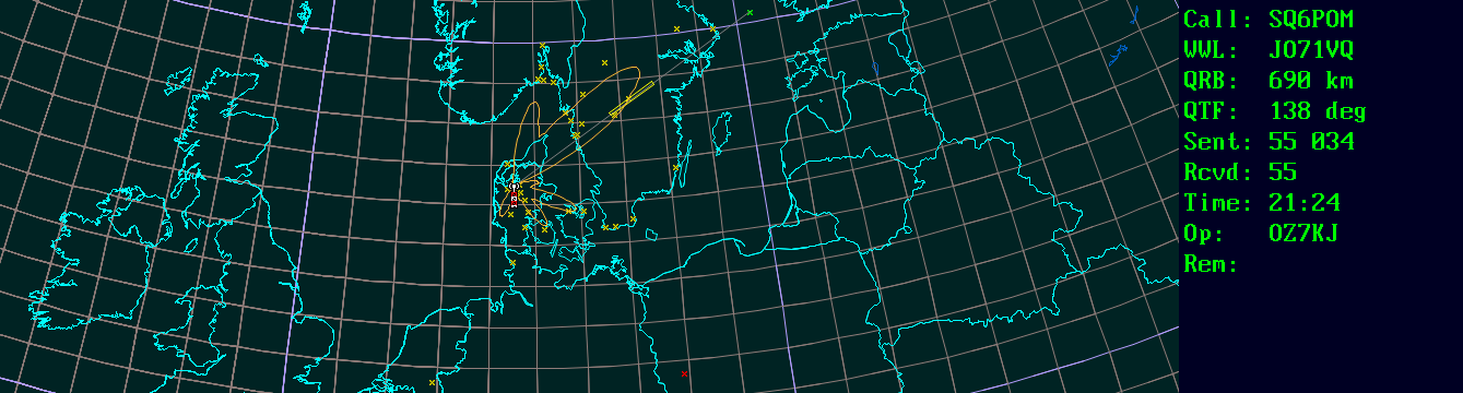 Polar map for 144 MHz