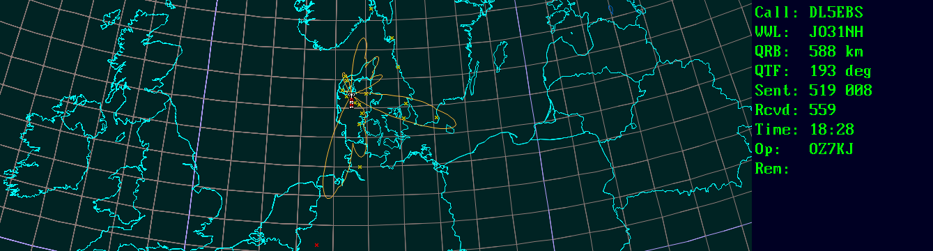 Polar map for 432 MHz