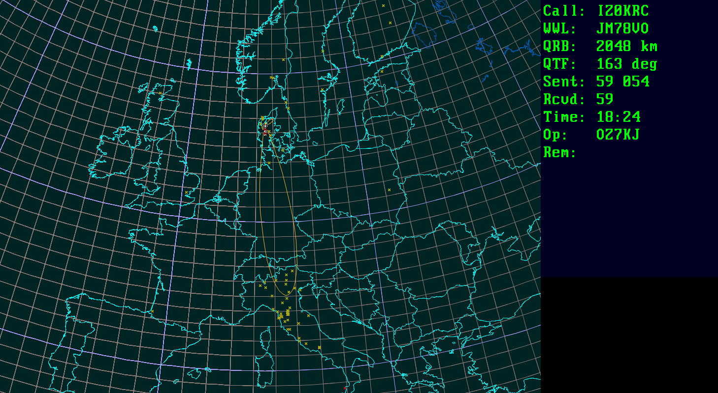 Polar map for 50 MHz