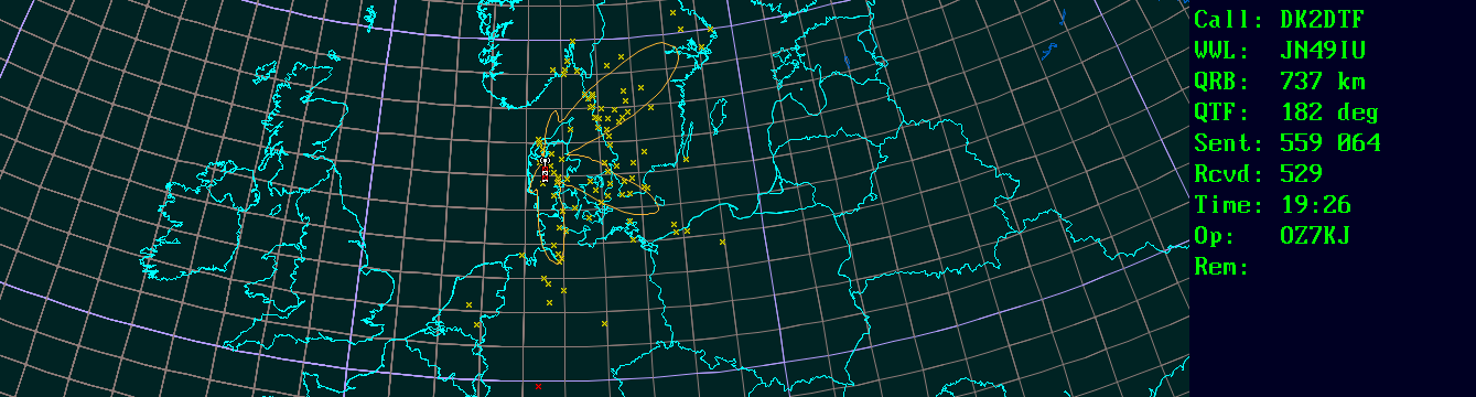 Polar map for 144 MHz