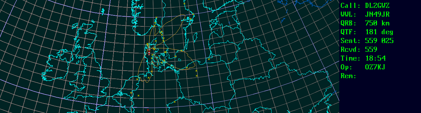 Polar map for 432 MHz