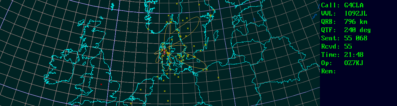 Polar map for 144 MHz