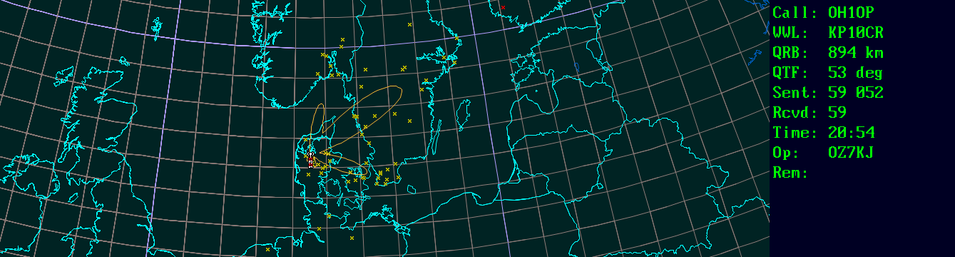 Polar map for 144 MHz