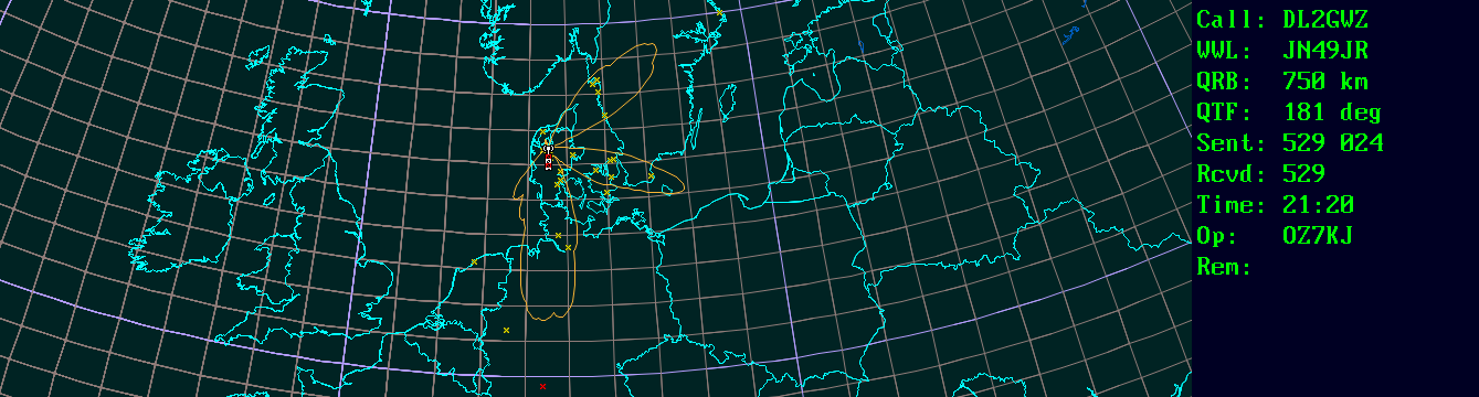 Polar map for 432 MHz