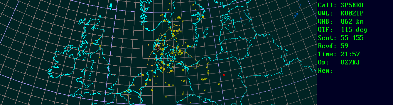 Polar map for 144 MHz