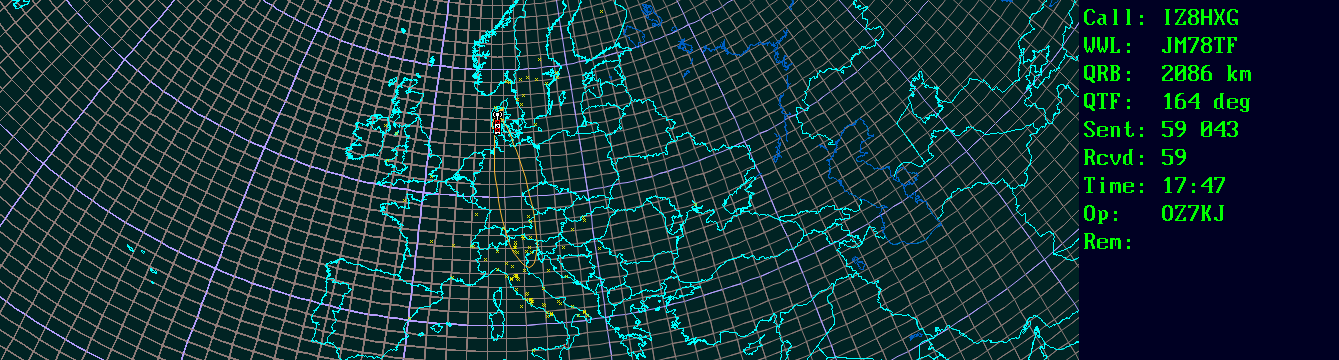 Polar map for 50 MHz