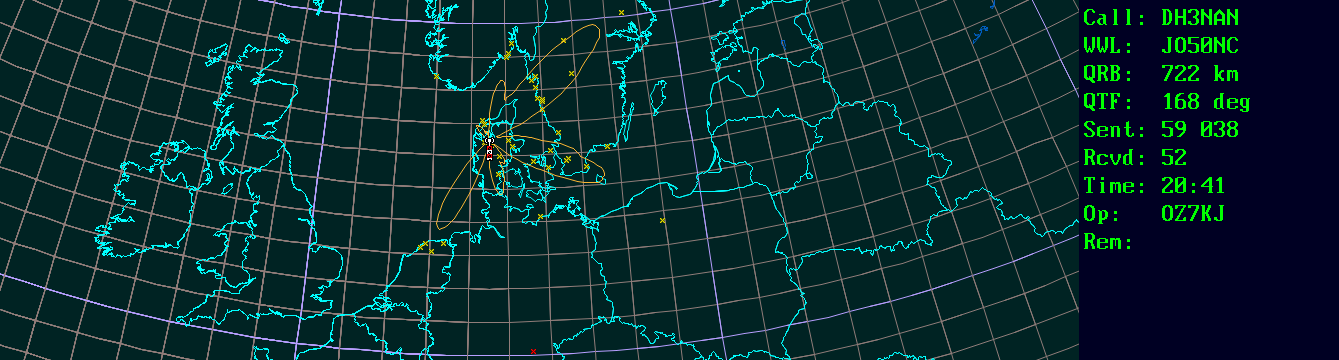 Polar map for 432 MHz