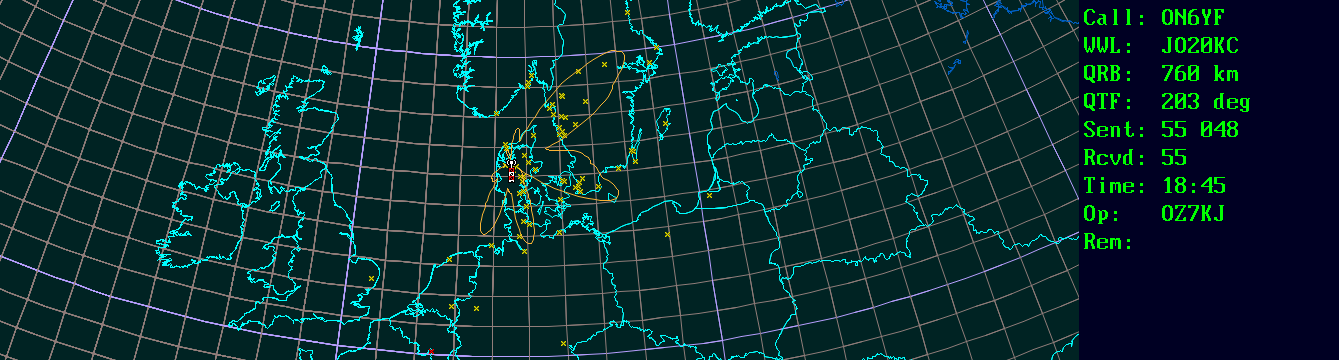 Polar map for 144 MHz