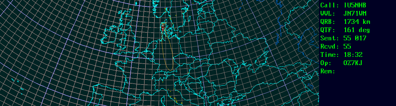 Polar map for 50 MHz