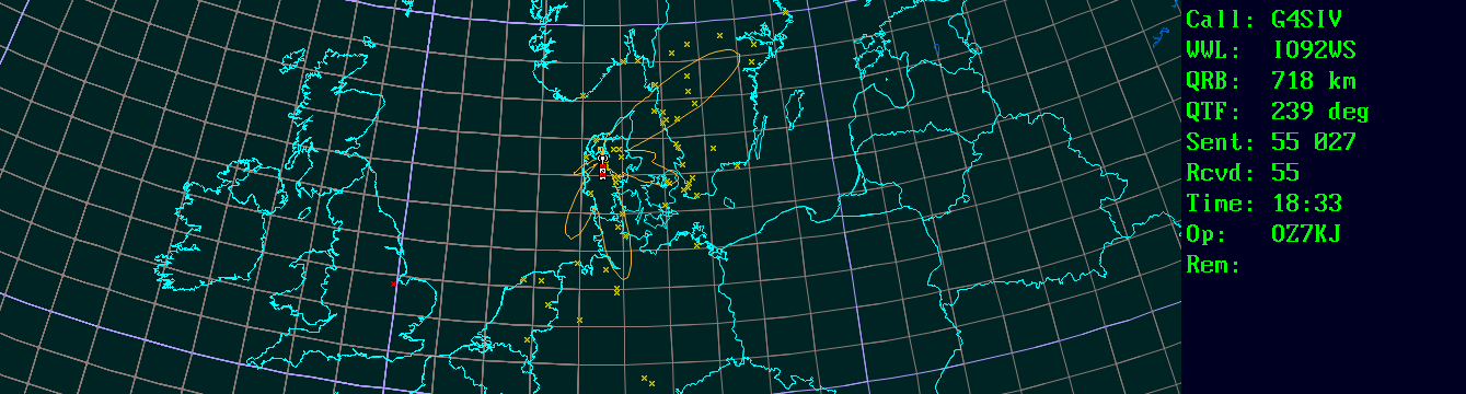 Polar map for 144 MHz