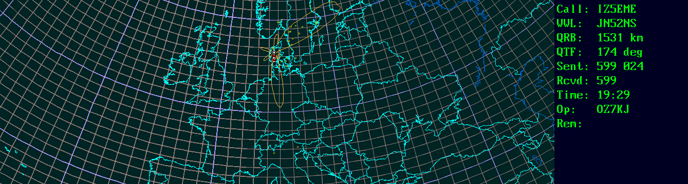 Polar map for 50 MHz