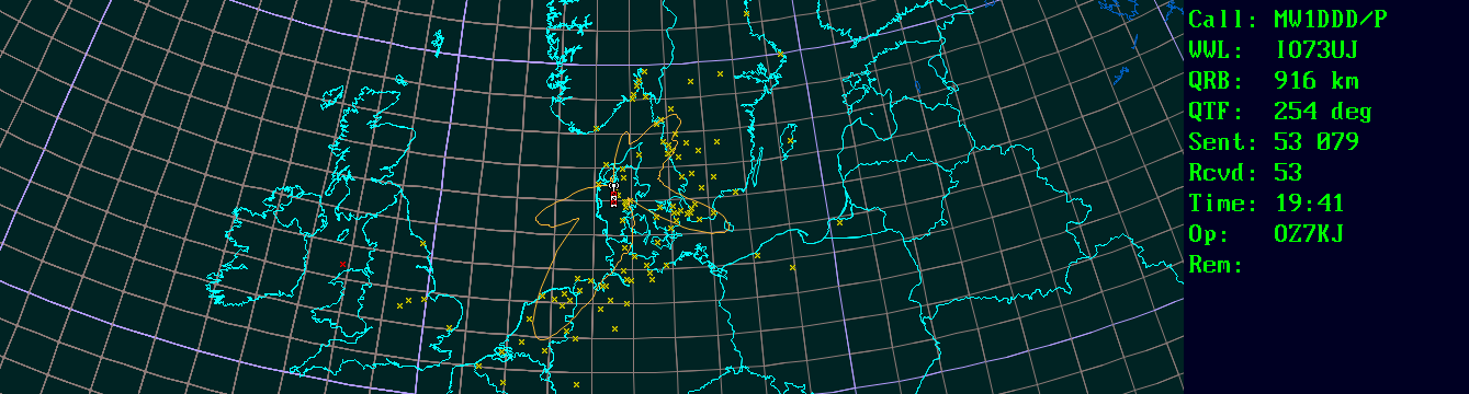 Polar map for 144 MHz