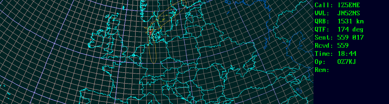 Polar map for 50 MHz