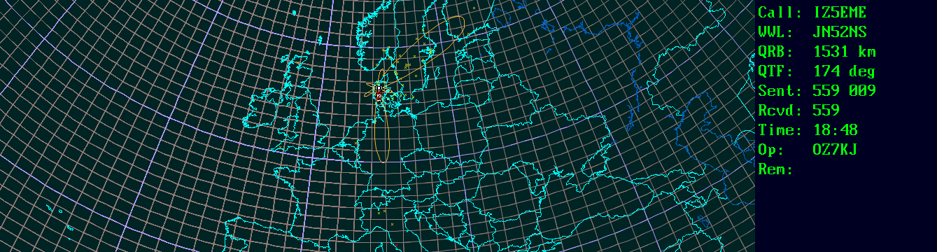 Polar map for 50 MHz