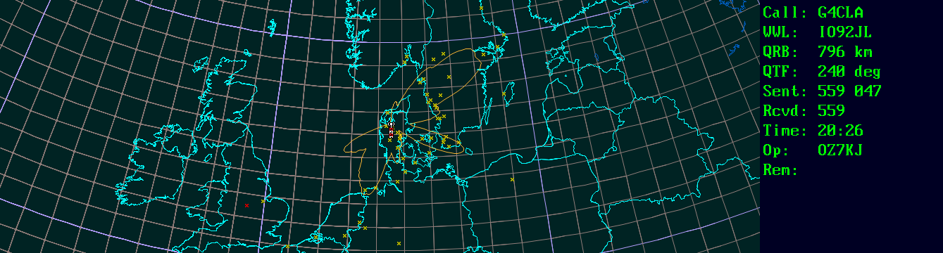 Polar map for 144 MHz