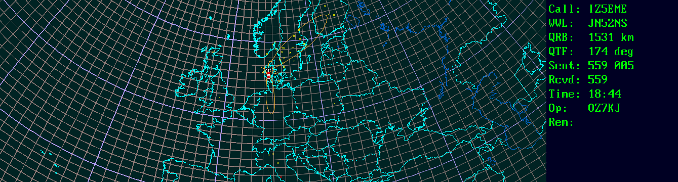 Polar map for 50 MHz