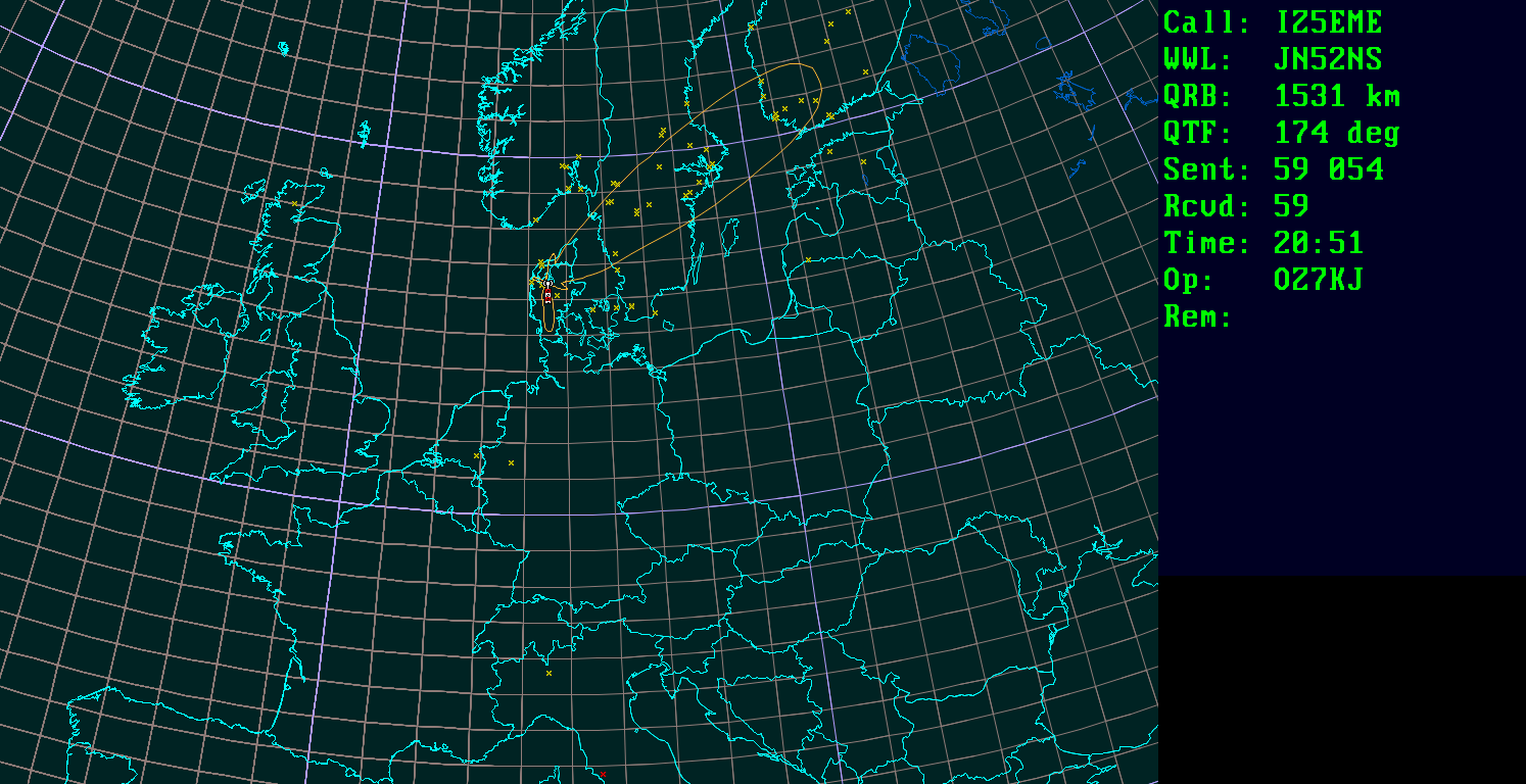 Polar map for 50 MHz