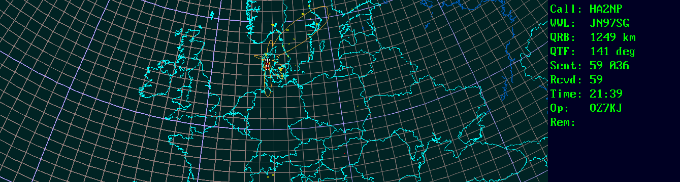 Polar map for 50 MHz