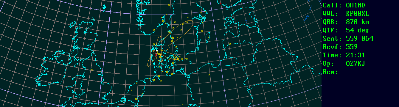 Polar map for 144 MHz