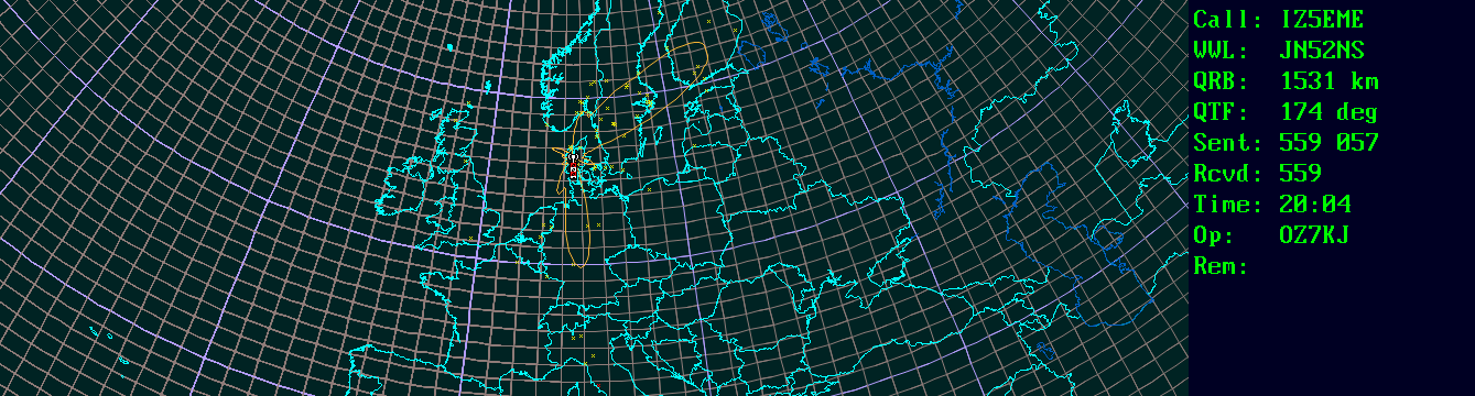 Polar map for 50 MHz