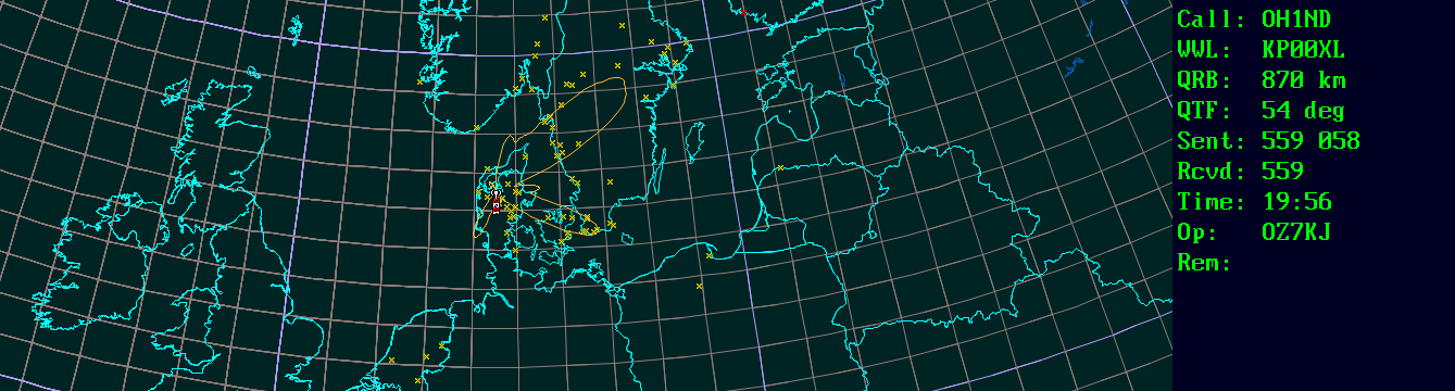 Polar map for 144 MHz