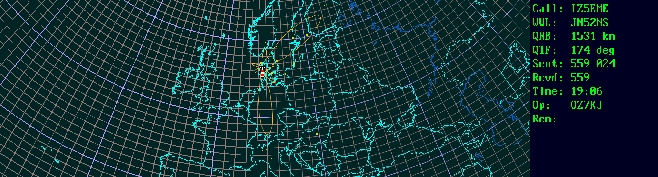 Polar map for 50 MHz