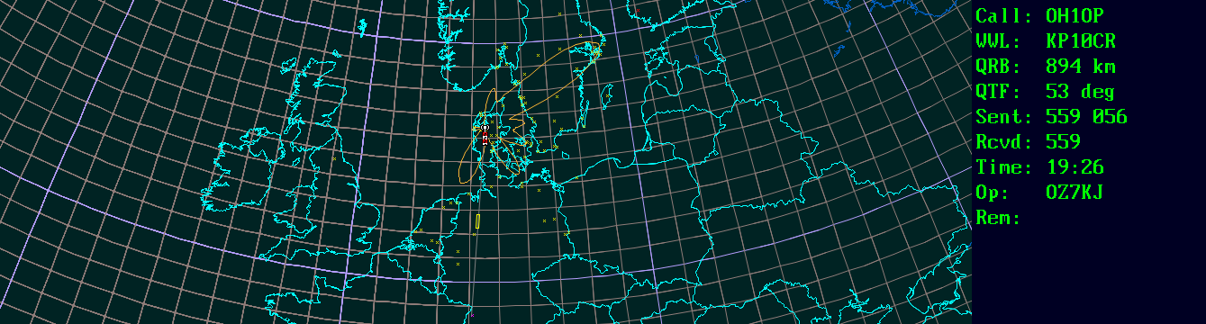 Polar map for 145 MHz